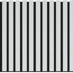 Doghe flessibili colore bianco con feltro nero 60x275 - Pannello a listelli flex